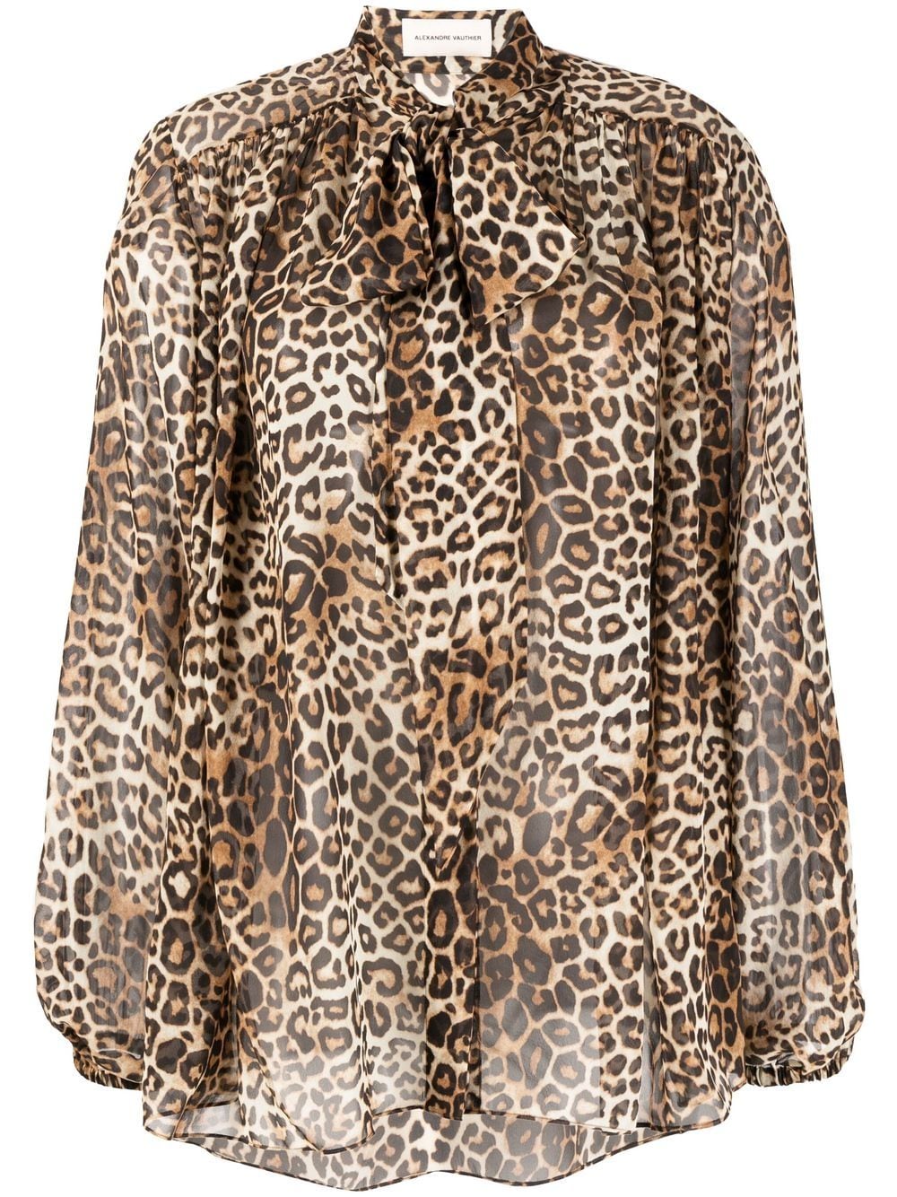 Alexandre Vauthier leopard-print silk blouse - Neutrals von Alexandre Vauthier