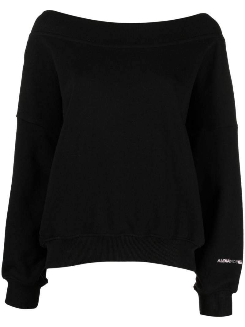 Alexandre Vauthier logo-embellished cotton jumper - Black von Alexandre Vauthier