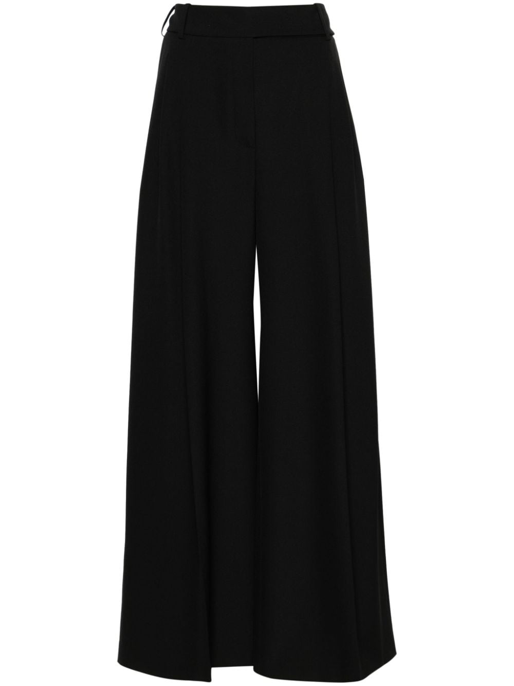 Alexandre Vauthier mid-rise palazzo crepe trousers - Black von Alexandre Vauthier