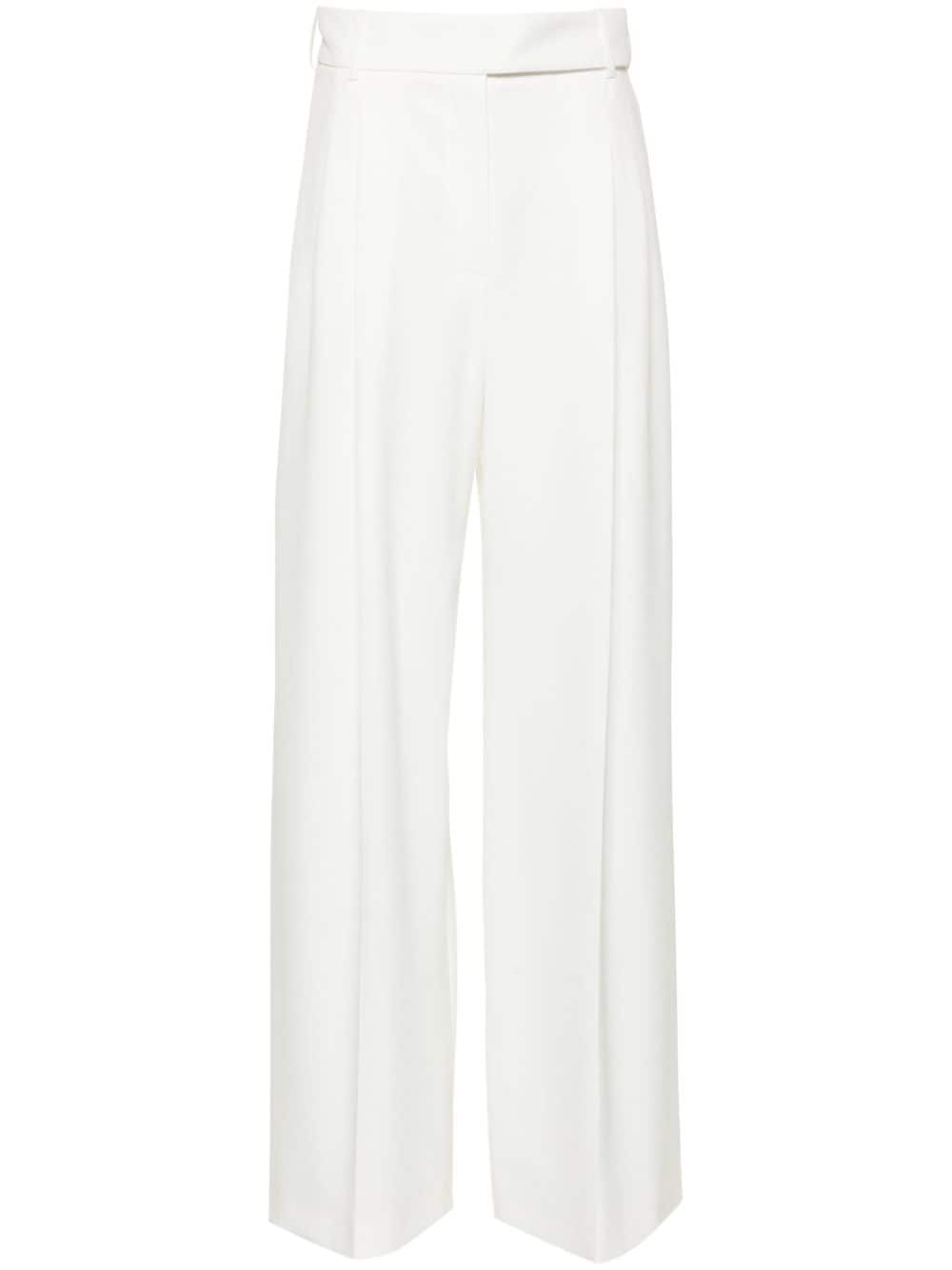 Alexandre Vauthier mid-rise palazzo crepe trousers - White von Alexandre Vauthier