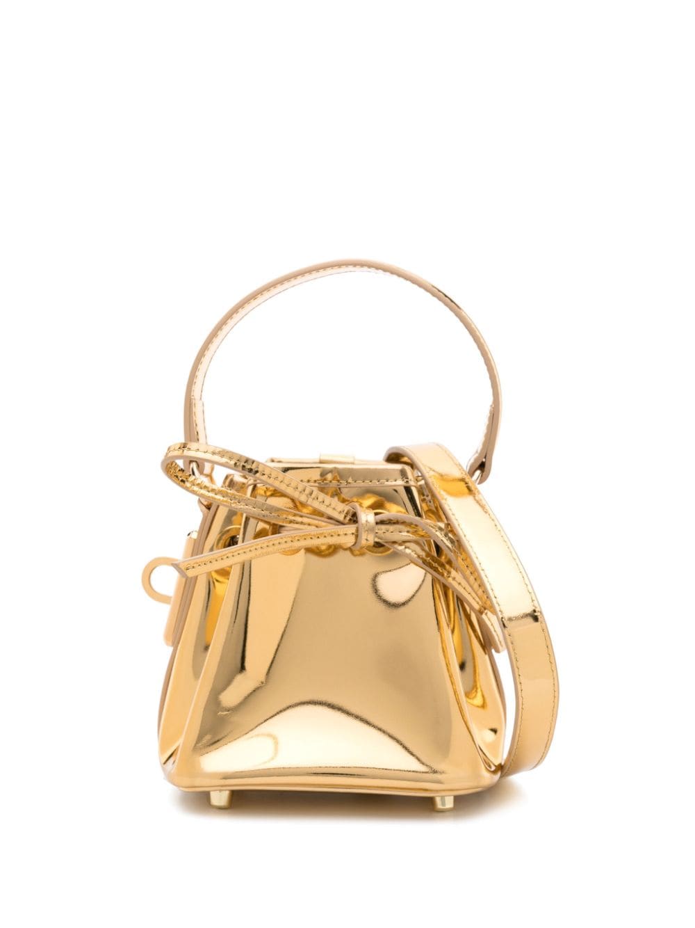 Alexandre Vauthier mini patent-leather crossbody bag - Gold von Alexandre Vauthier