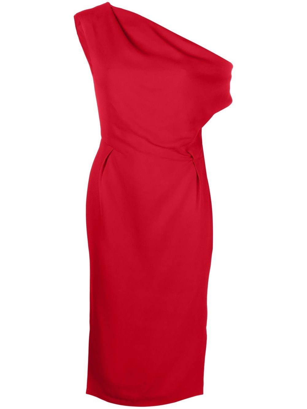 Alexandre Vauthier one-shoulder draped midi dress - Red von Alexandre Vauthier