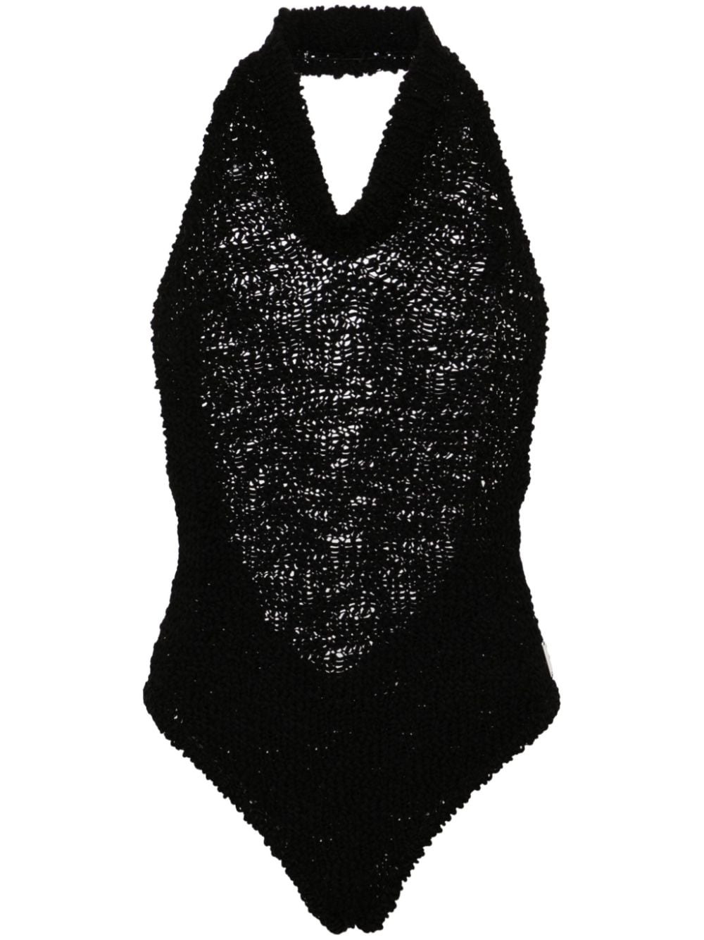 Alexandre Vauthier open-back crochet bodysuit - Black von Alexandre Vauthier