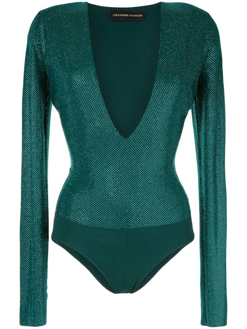 Alexandre Vauthier plunge bodysuit - Green von Alexandre Vauthier