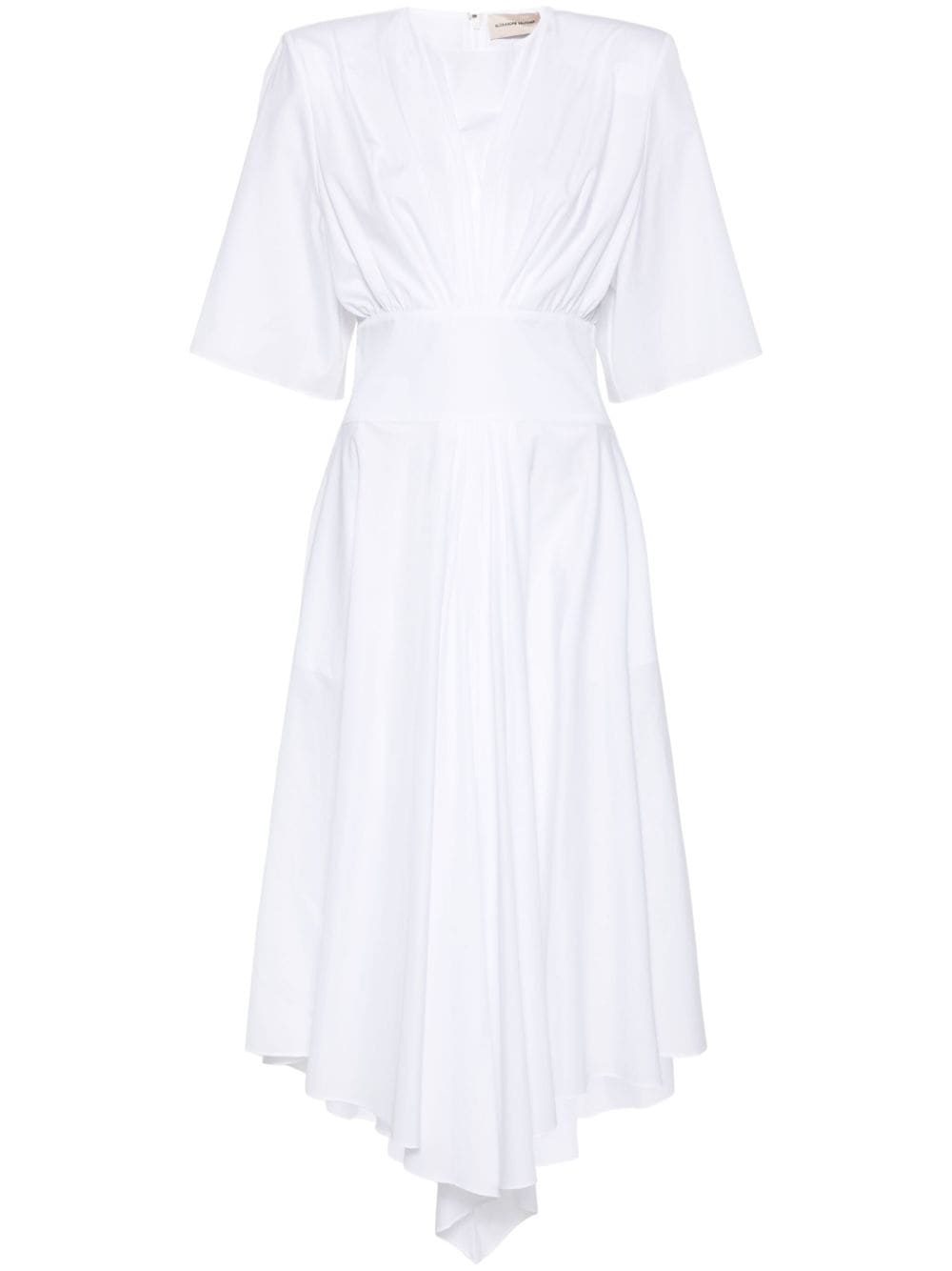 Alexandre Vauthier poplin shoulder-pads midi dress - White von Alexandre Vauthier