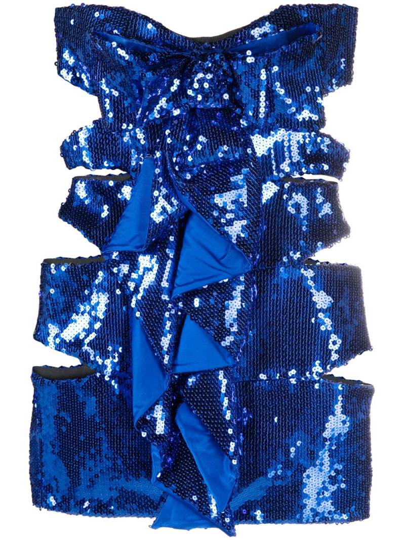 Alexandre Vauthier sequinned strapless minidress - Blue von Alexandre Vauthier