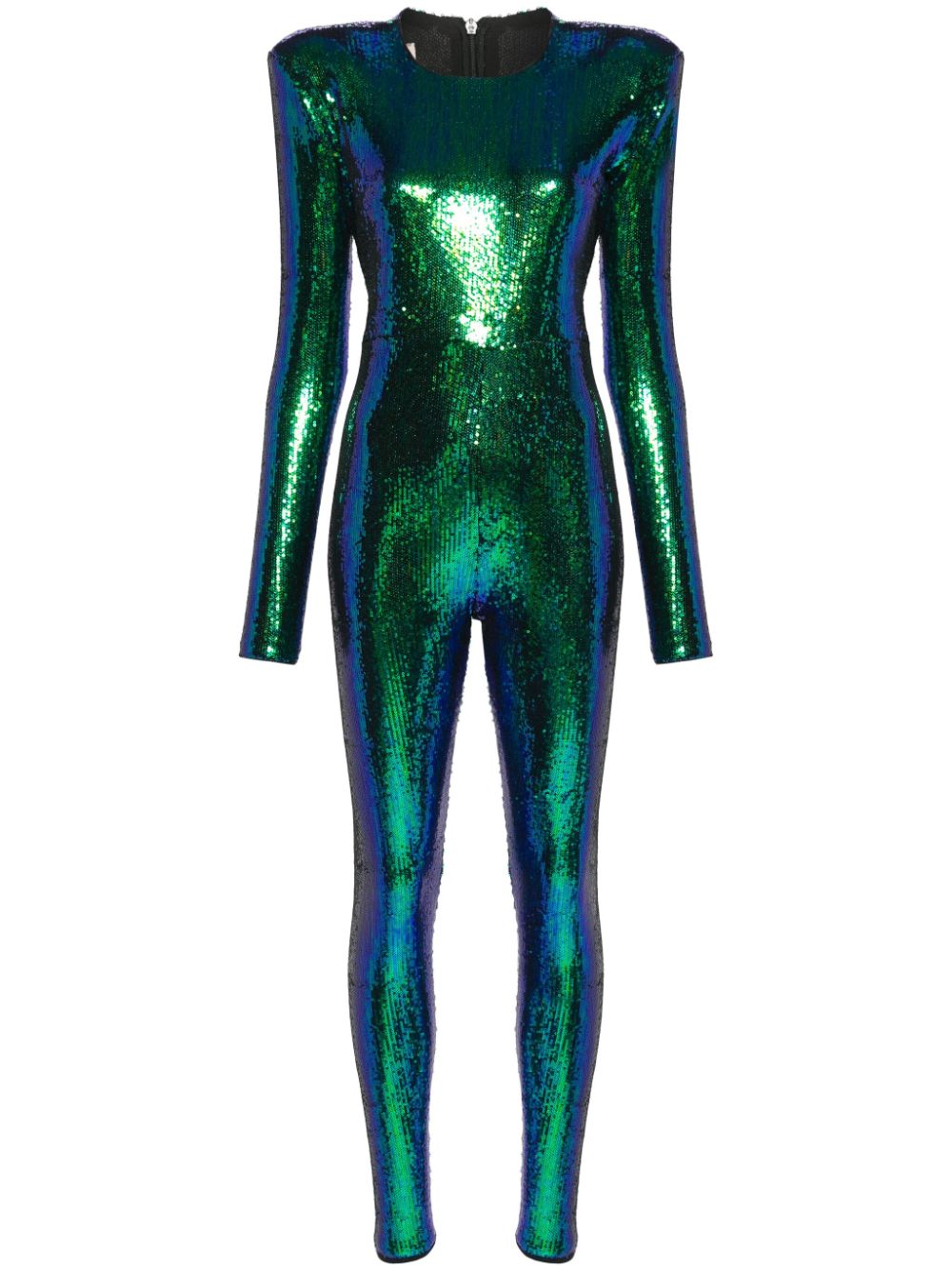 Alexandre Vauthier shoulder-pads sequin jumpsuit - Green von Alexandre Vauthier