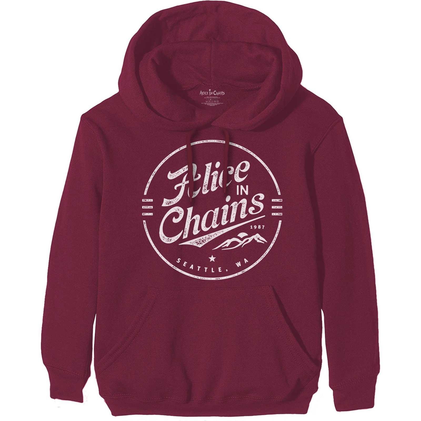 Hoodie Zum Überziehen Logo Damen Bordeaux XXL von Alice In Chains