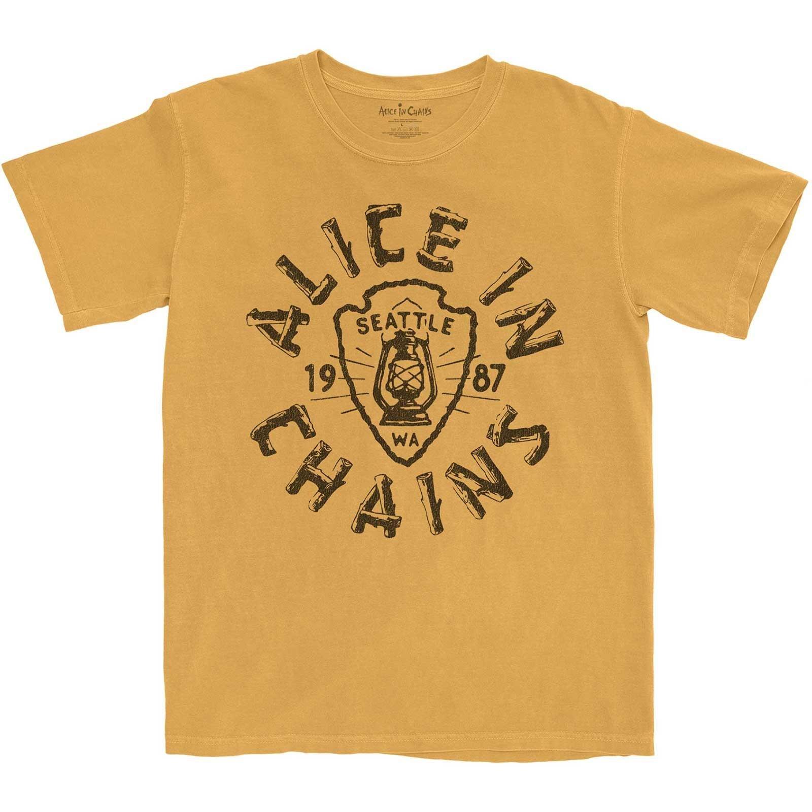 Tshirt Damen Gelb S von Alice In Chains