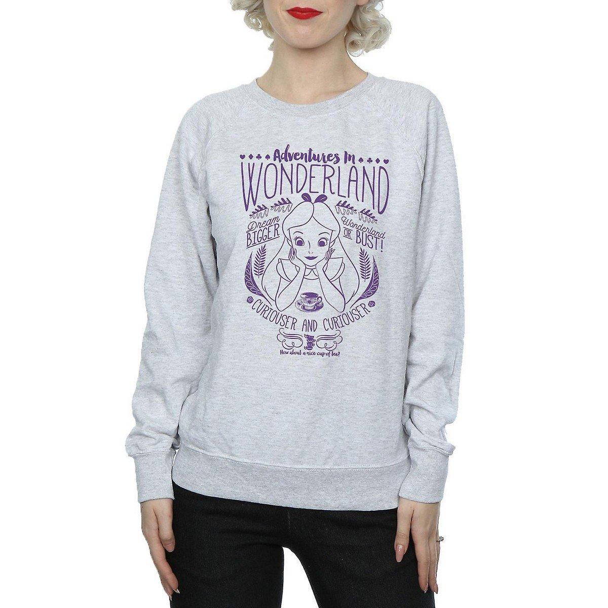 Adventures Sweatshirt Damen Grau M von Alice in Wonderland