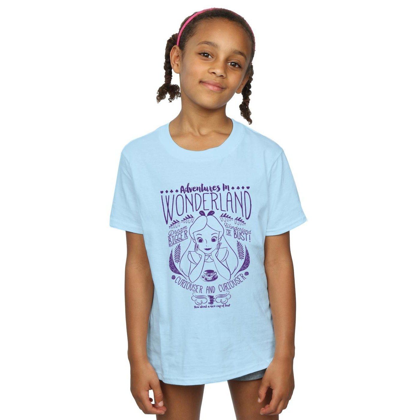 Adventures Tshirt Mädchen Blau 140/146 von Alice in Wonderland