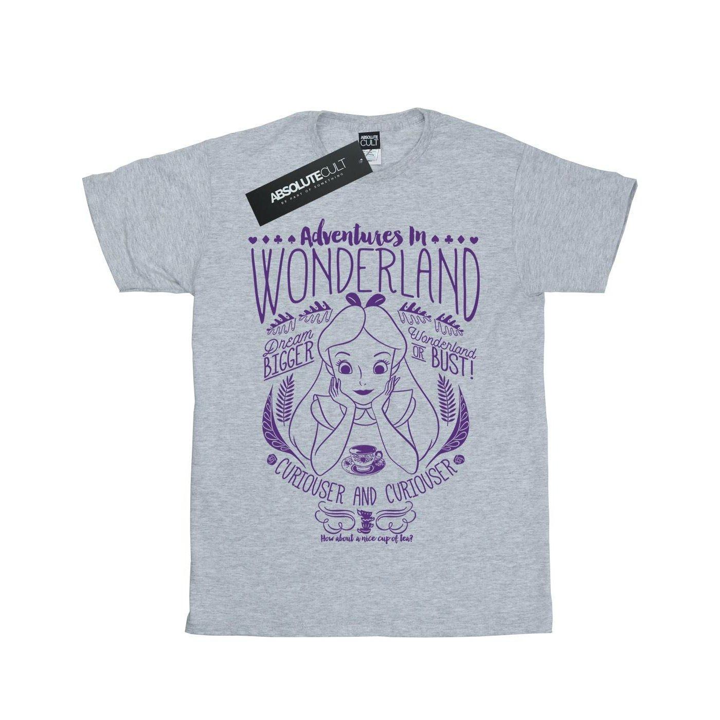 Adventures Tshirt Mädchen Grau 116 von Alice in Wonderland