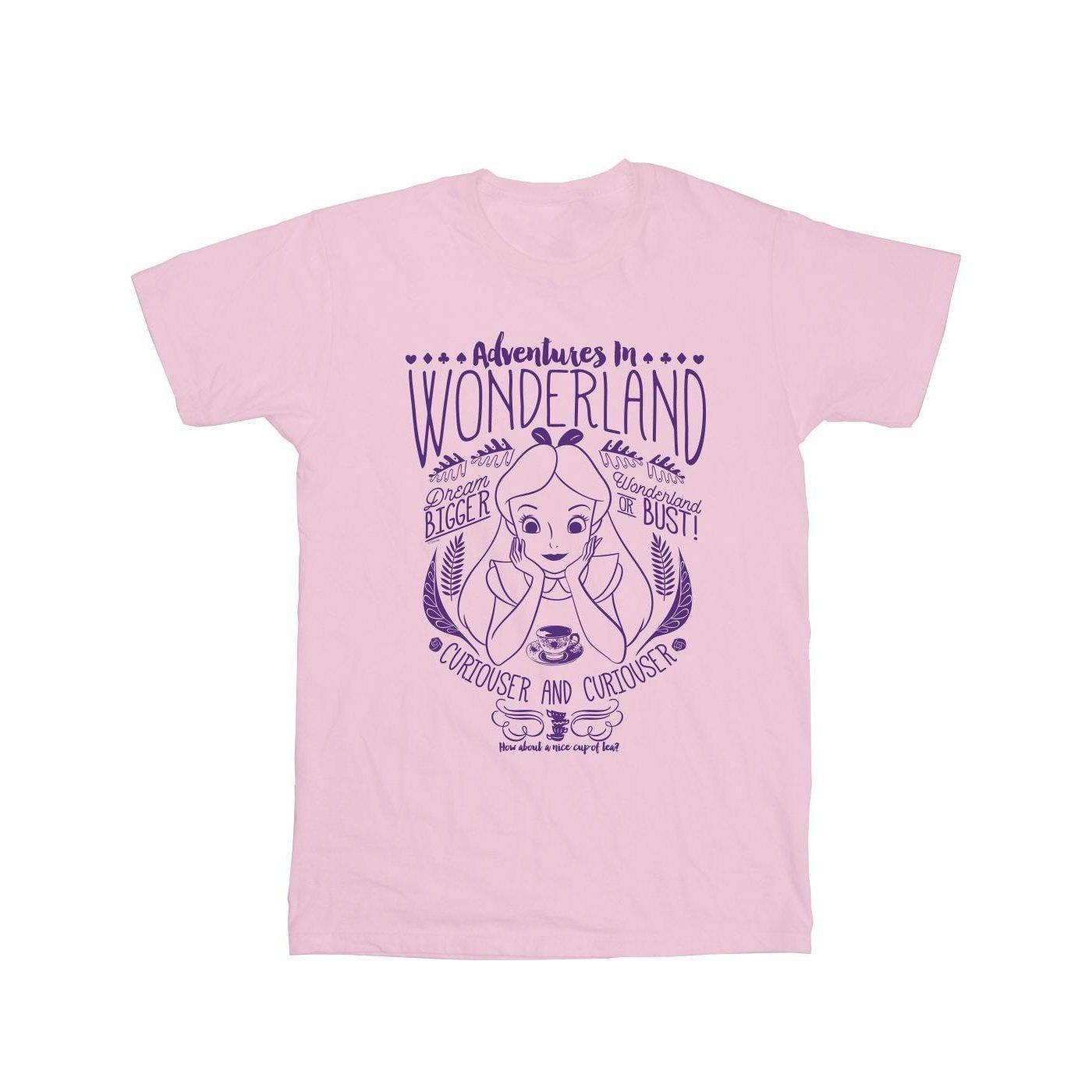 Adventures Tshirt Mädchen Pink 128 von Alice in Wonderland