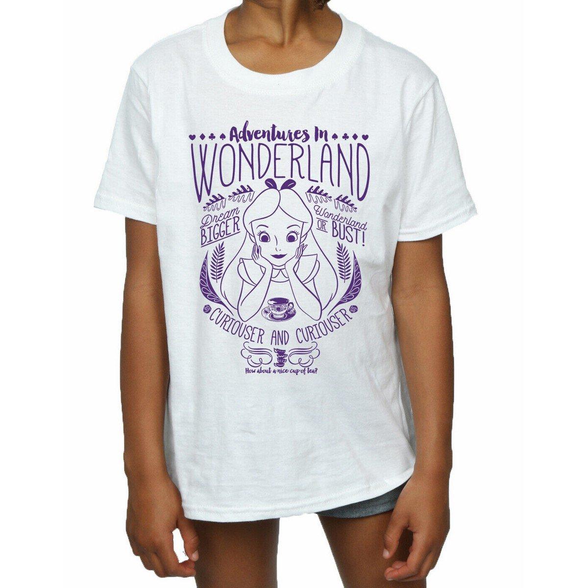 Adventures Tshirt Mädchen Weiss 116 von Alice in Wonderland