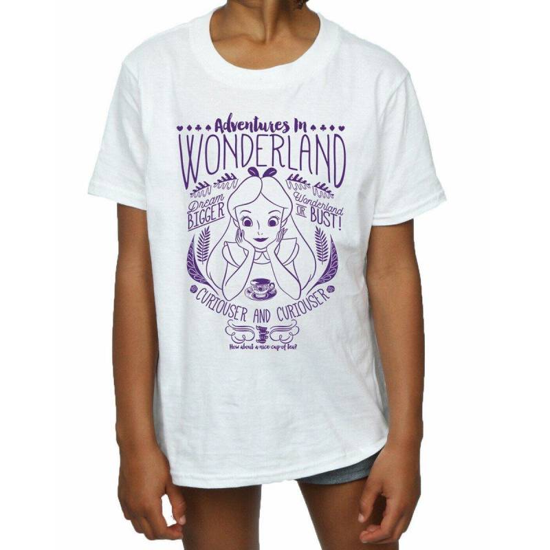 Adventures Tshirt Mädchen Weiss 140/146 von Alice in Wonderland