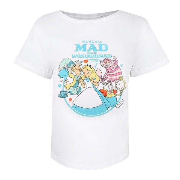 We're All Mad Tshirt Damen Weiss L von Alice in Wonderland