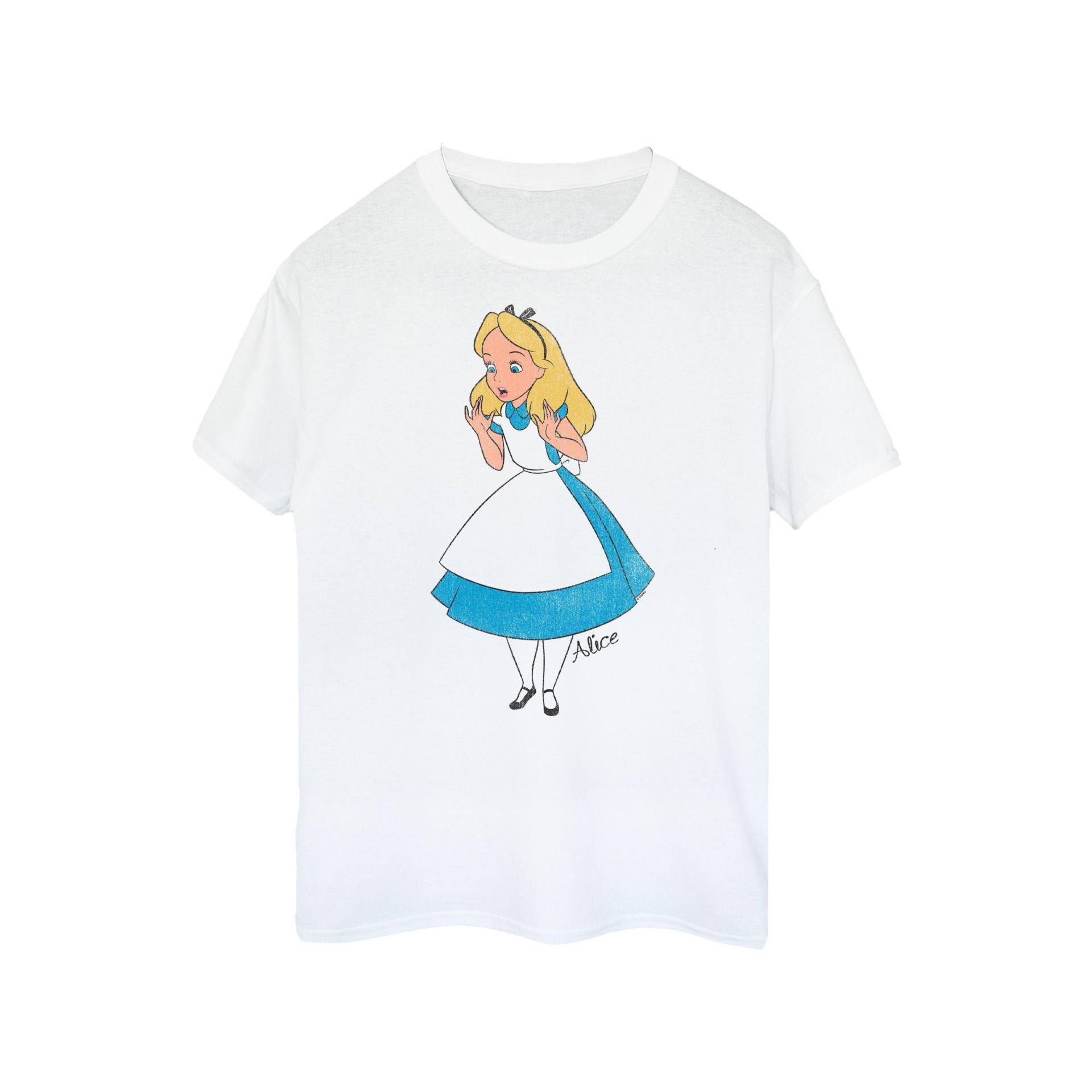 Classic Tshirt Damen Weiss XXL von Alice in Wonderland