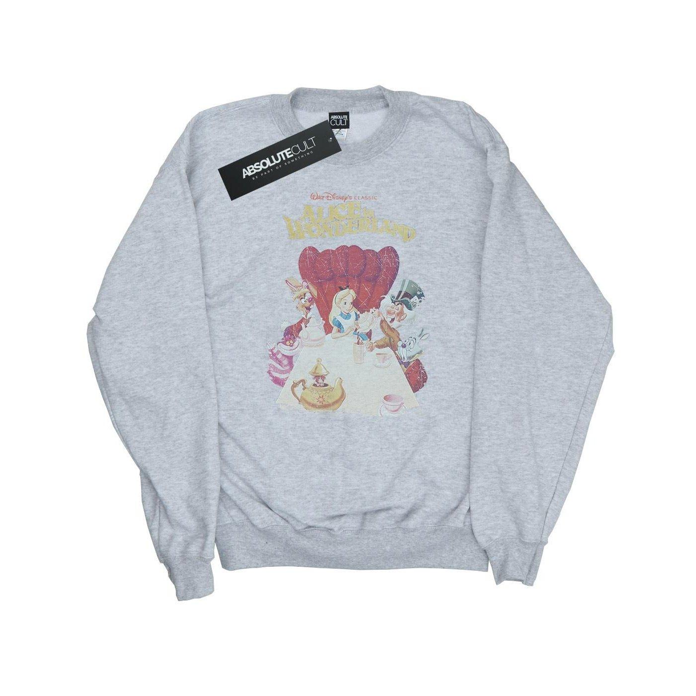 Poster Sweatshirt Damen Grau L von Alice in Wonderland