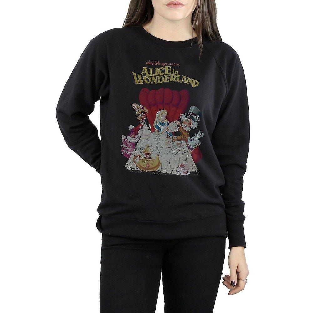 Poster Sweatshirt Damen Schwarz M von Alice in Wonderland