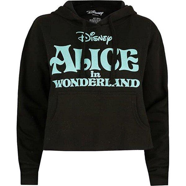 Kurzes Hoodie Damen Schwarz XL von Alice in Wonderland