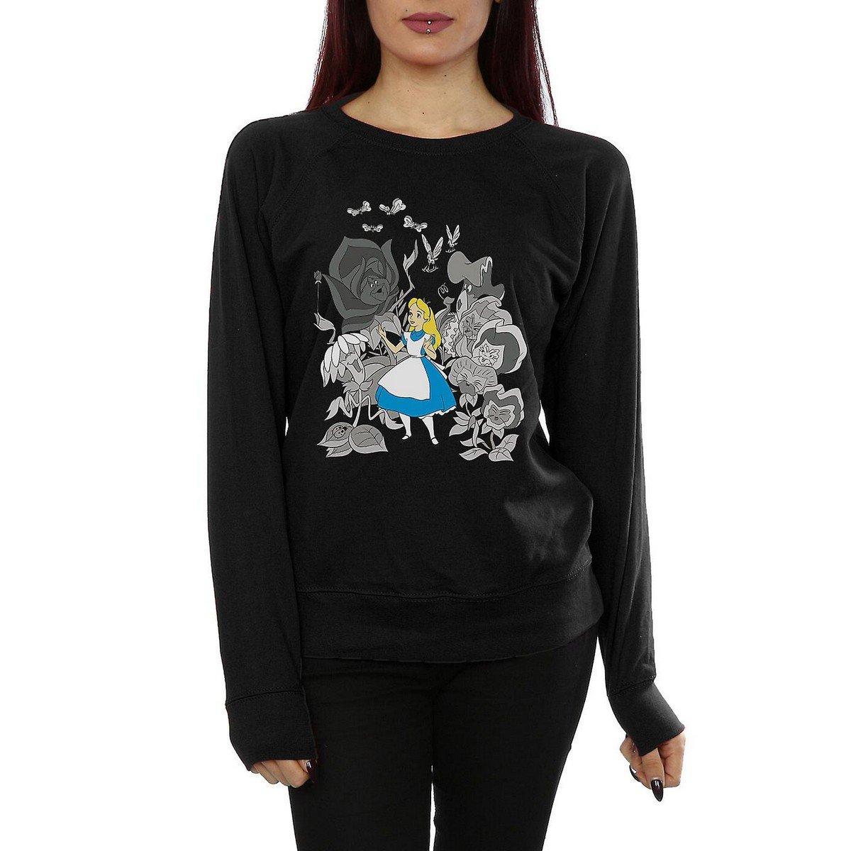 Sweatshirt Damen Schwarz L von Alice in Wonderland