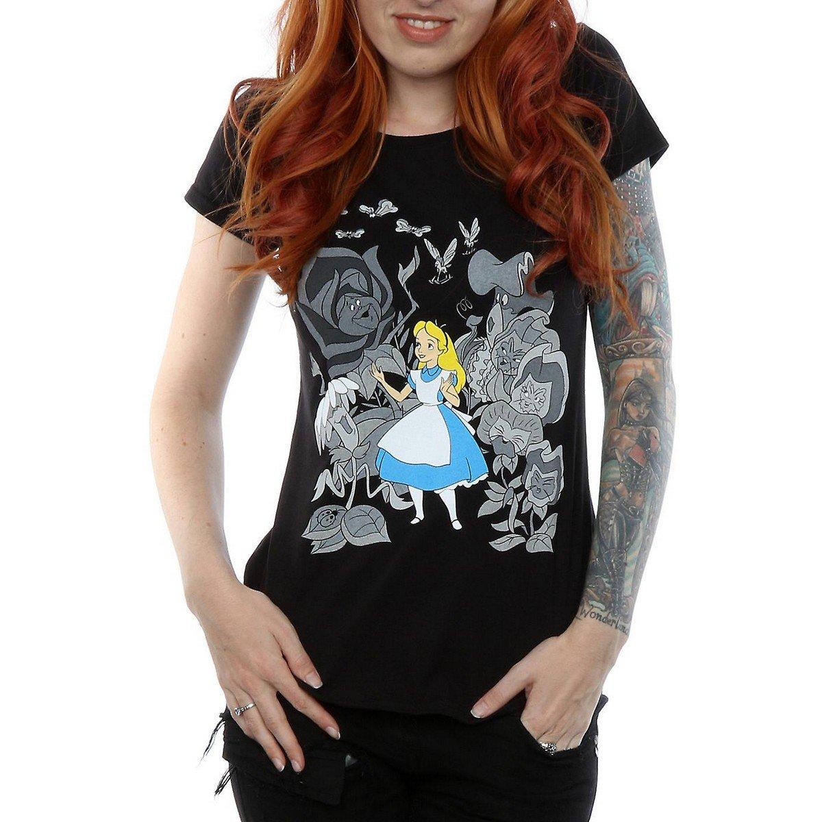 Tshirt Damen Schwarz XS von Alice in Wonderland