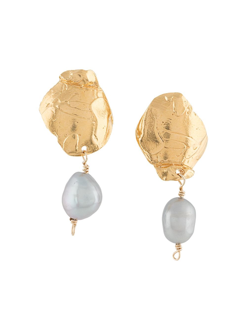 Alighieri Shadow And Pearl earrings - Gold von Alighieri