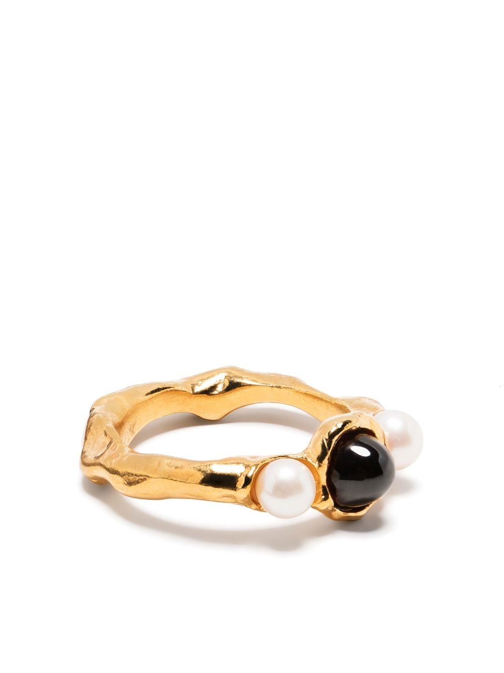 Alighieri The Nocturnal Desire pearl and garnet ring - Gold von Alighieri