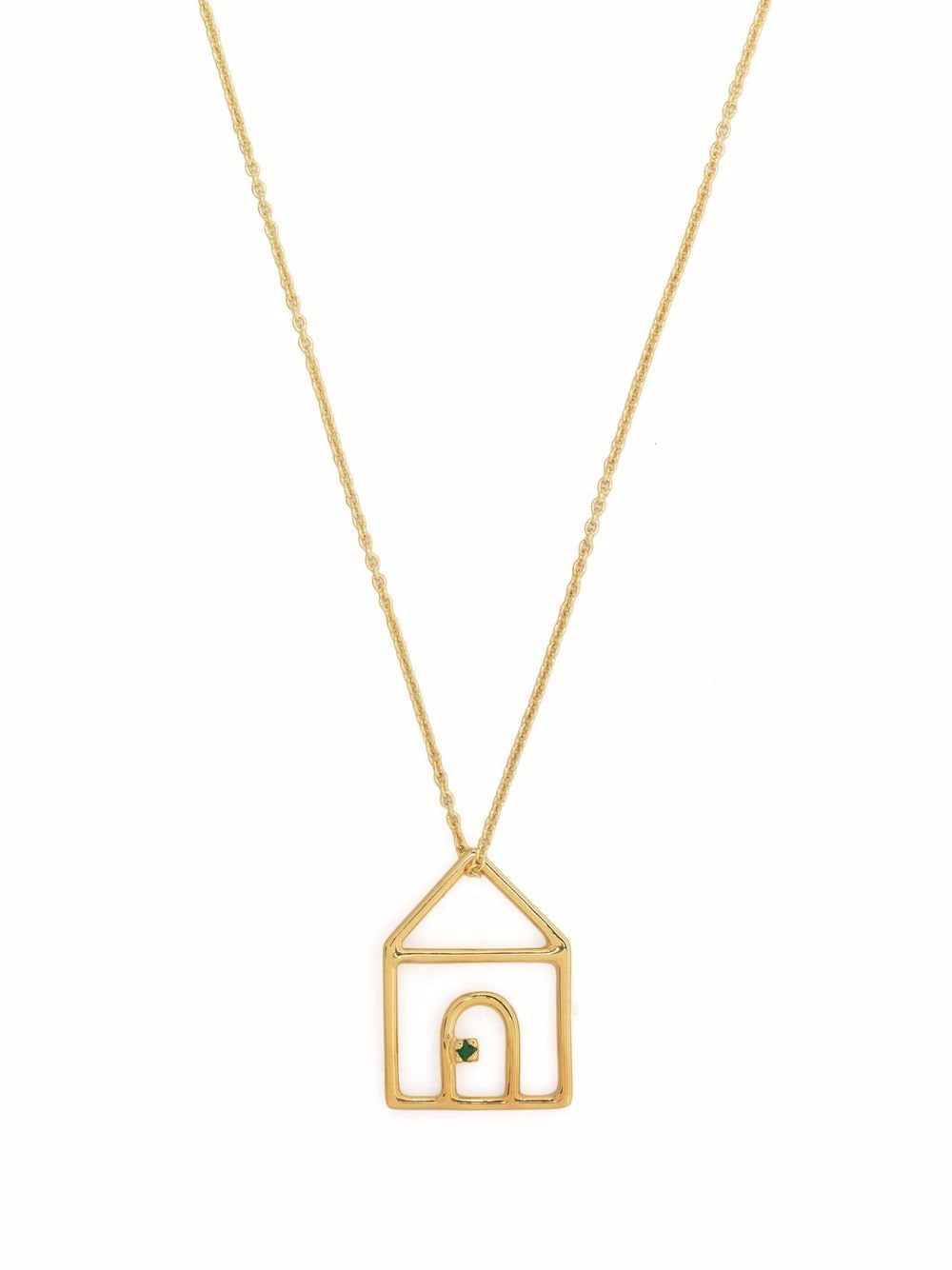 Aliita 9kt yellow gold house emerald pendant necklace von Aliita