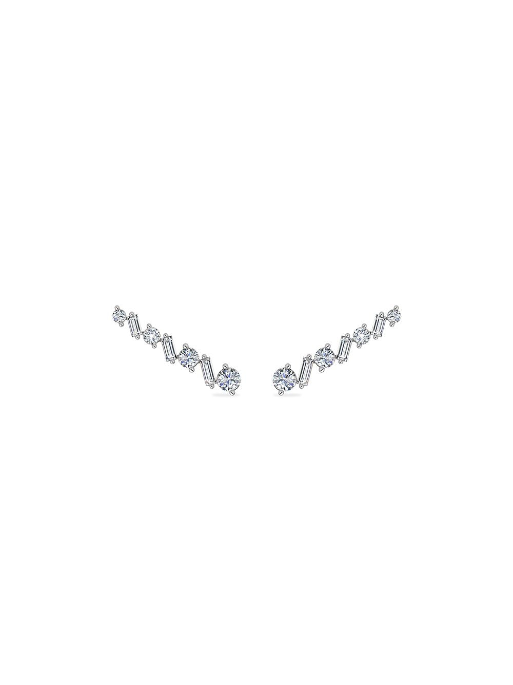 ALINKA 18kt white gold Ana diamond ear cuffs - Silver von ALINKA