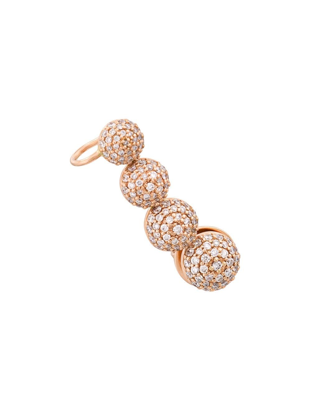 ALINKA 18kt rose gold Black Caviar diamond right ear cuff - Metallic von ALINKA