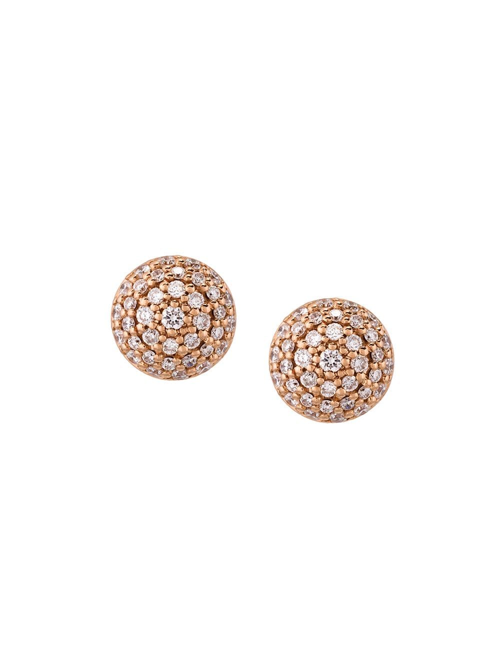 ALINKA 18kt rose gold Black Caviar diamond stud earrings - Metallic von ALINKA