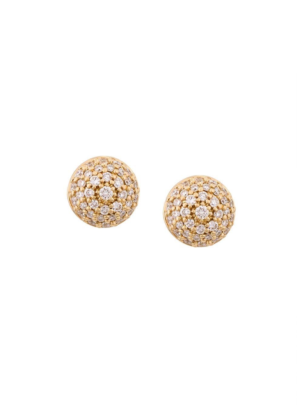 ALINKA 18kt yellow gold Black Caviar diamond stud earrings - Metallic von ALINKA