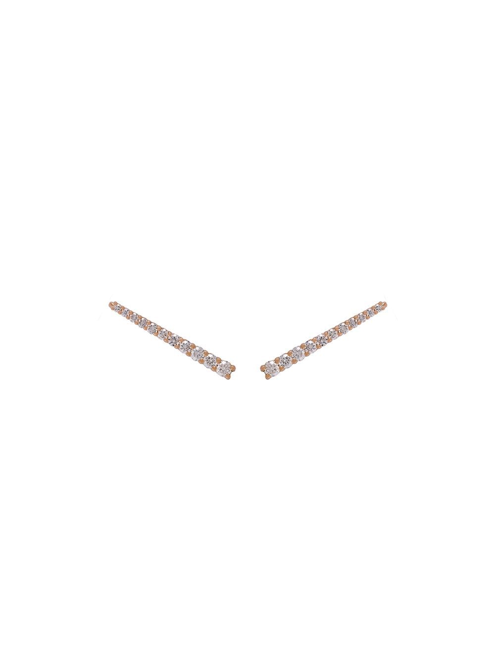 ALINKA 18kt rose gold VERA diamond cuff earrings - Metallic von ALINKA