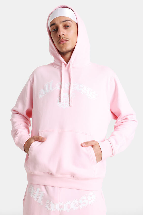 All Access Kapuzensweatshirt | Pink + Weiss | Herren  | XL von All Access