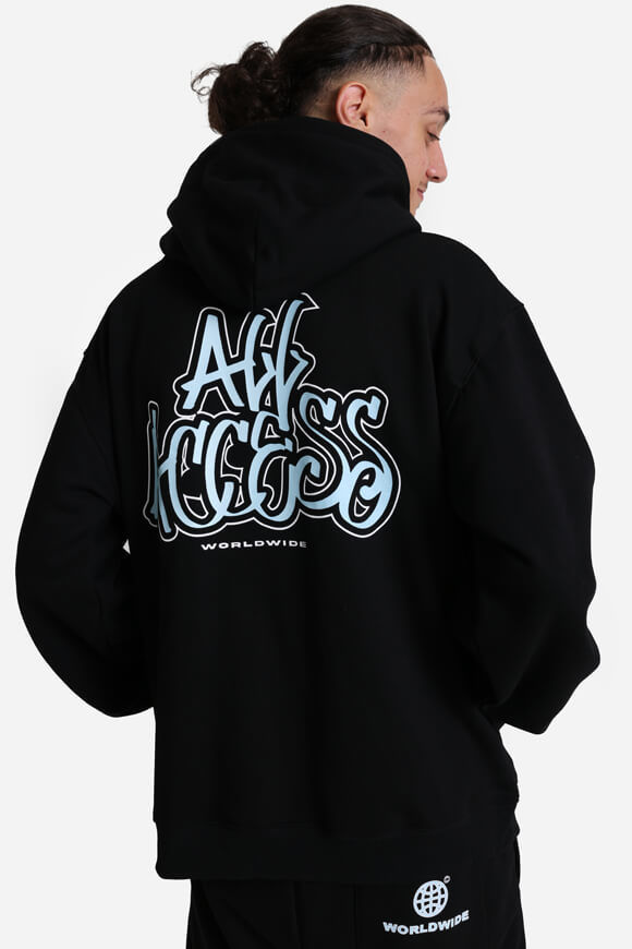 All Access Kapuzensweatshirt | Schwarz + Hellblau | Herren  | S von All Access