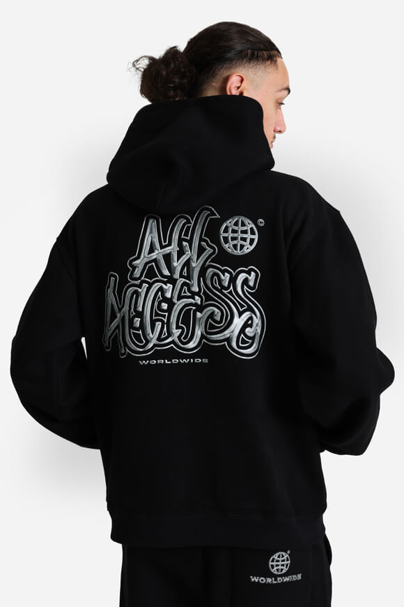 All Access Kapuzensweatshirt | Schwarz + Silber | Herren  | S von All Access