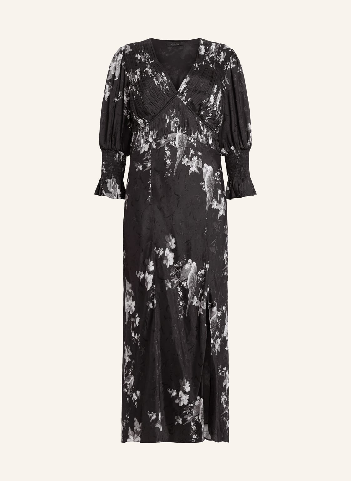 Allsaints Jacquard-Kleid Ani Iona Mit 3/4-Arm schwarz von AllSaints
