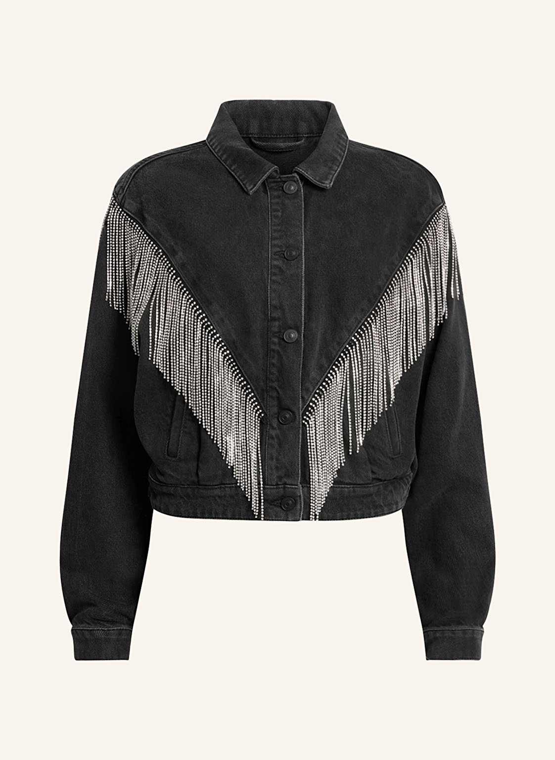 Allsaints Jeansjacke Marlene Emb Mit Schmucksteinen schwarz Allsaints Jeansjacke Marlene Emb Mit Schmucksteinen schwarz von AllSaints