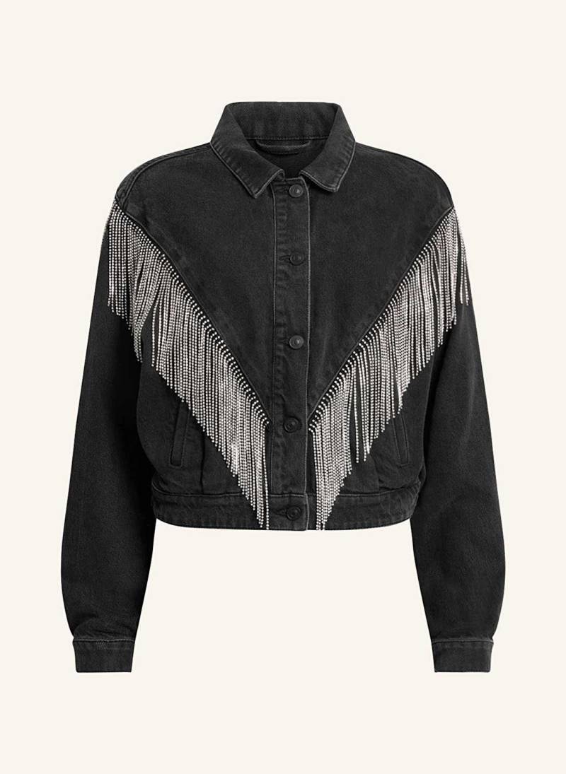 Allsaints Jeansjacke Marlene Emb Mit Schmucksteinen schwarz von AllSaints