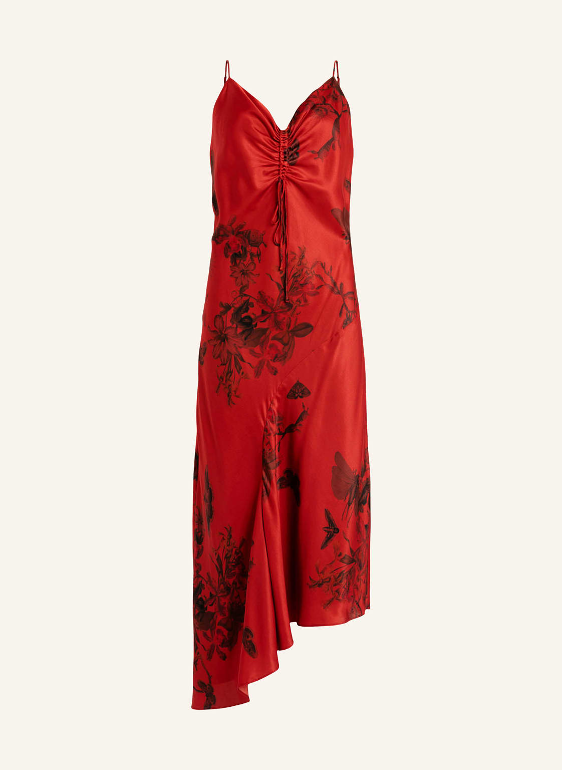 Allsaints Kleid Alexia Sanibel Mit Seide rot von AllSaints