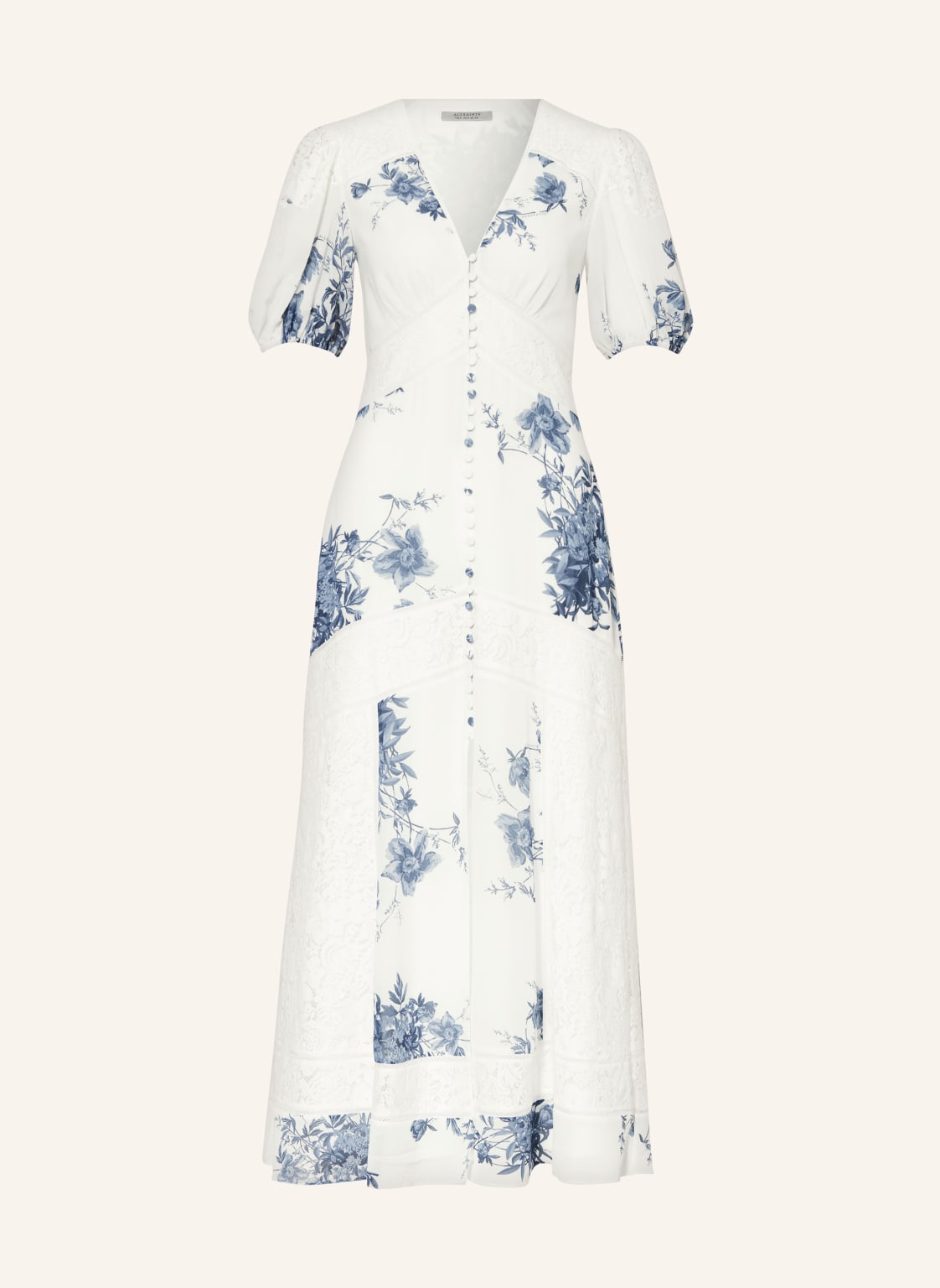 Allsaints Kleid Dinah Dekorah Mit Lochspitze blau von AllSaints