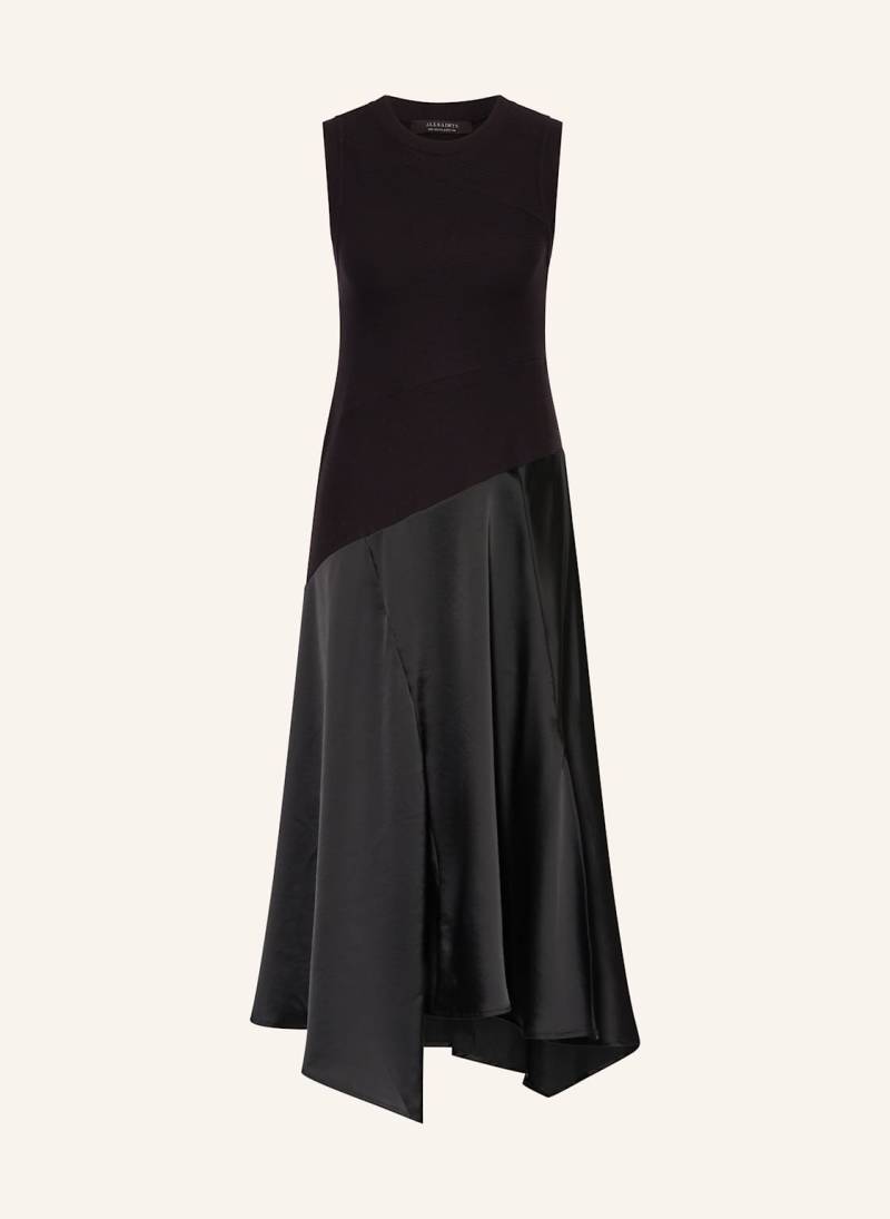 Allsaints Kleid Pia Im Materialmix schwarz von AllSaints