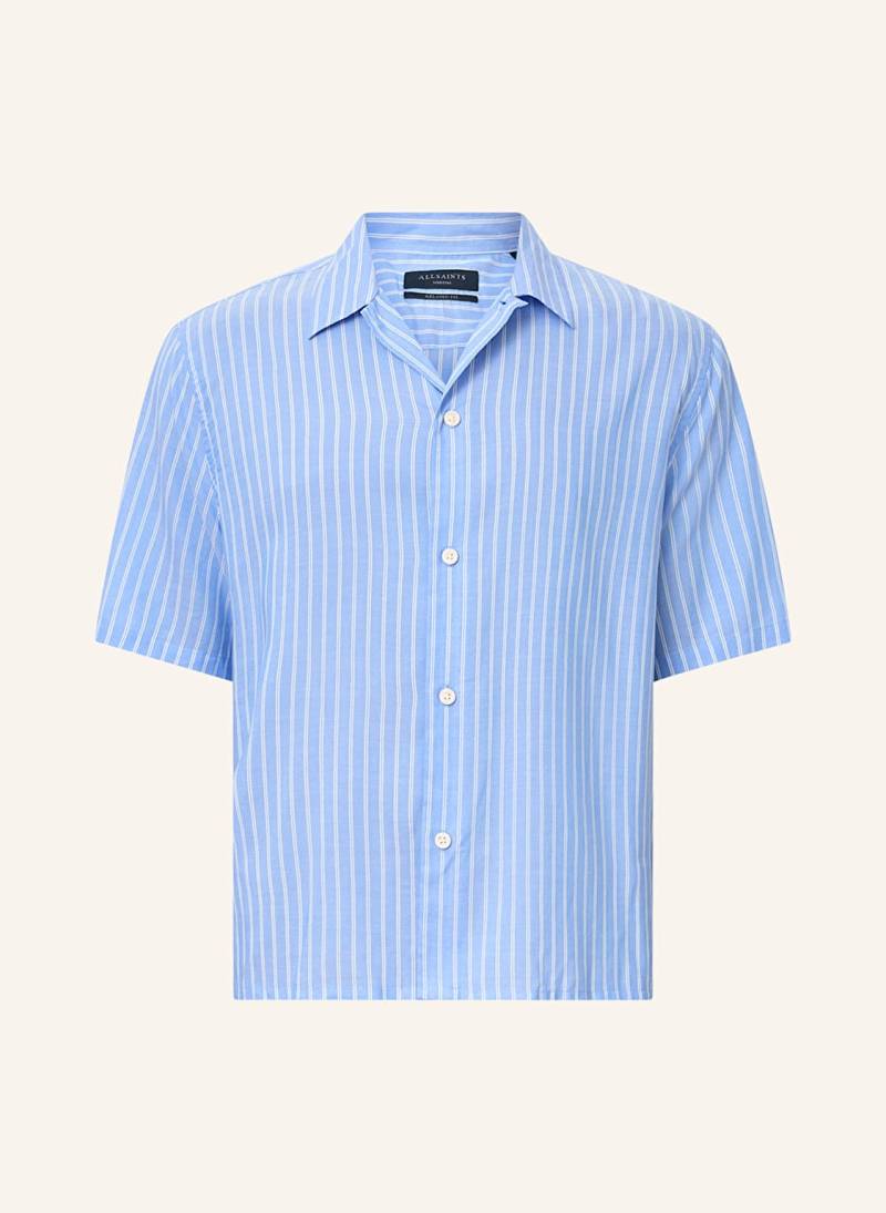 Allsaints Kurzarm-Hemd Arran Boxy Fit blau von AllSaints