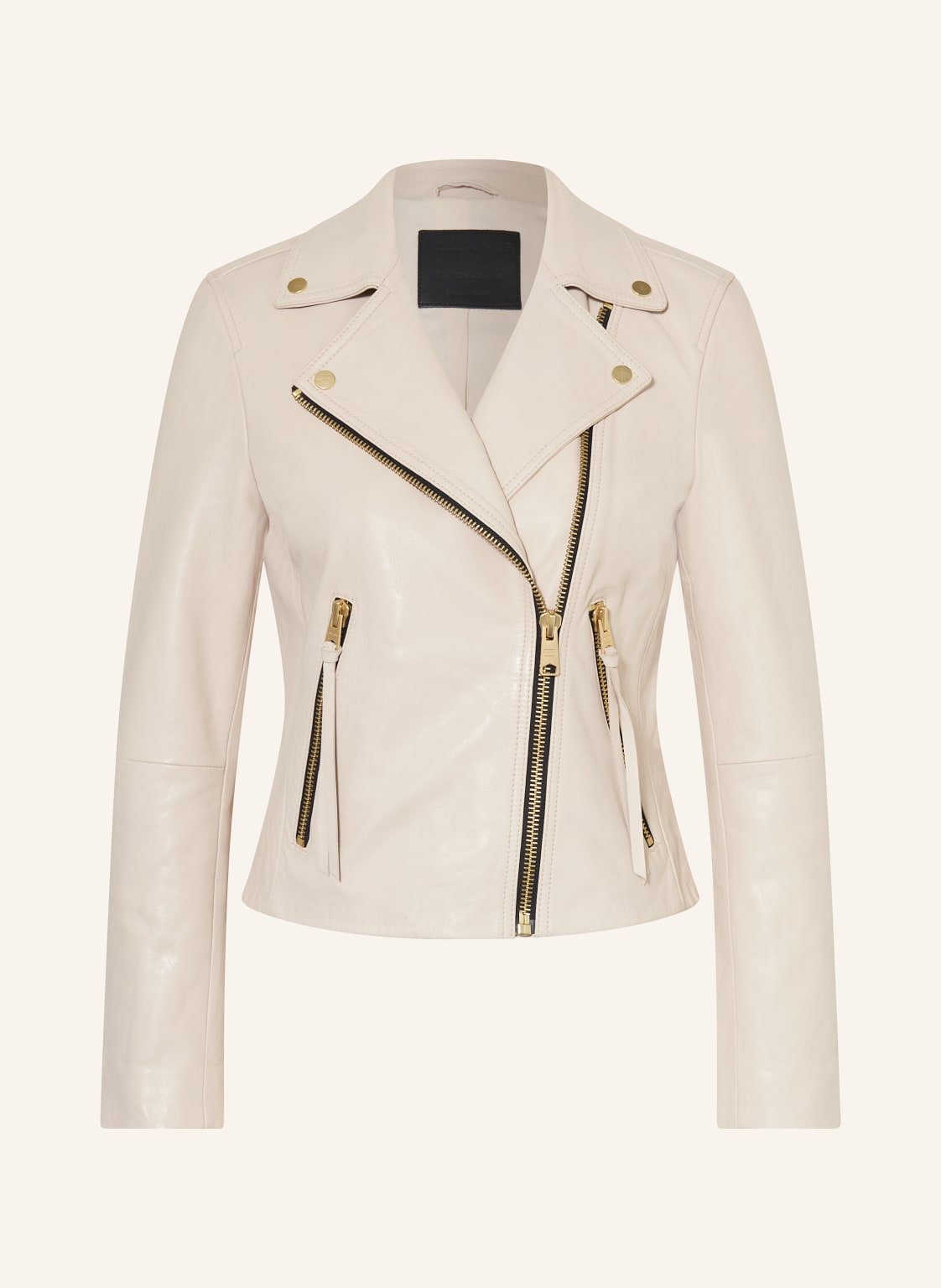 Allsaints Lederjacke Dalby weiss von AllSaints