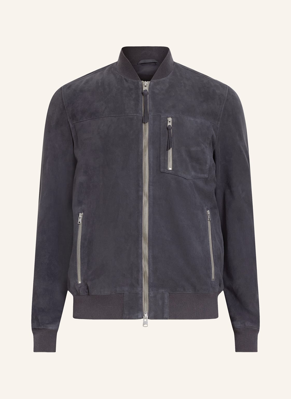 Allsaints Lederjacke Kairo blau von AllSaints