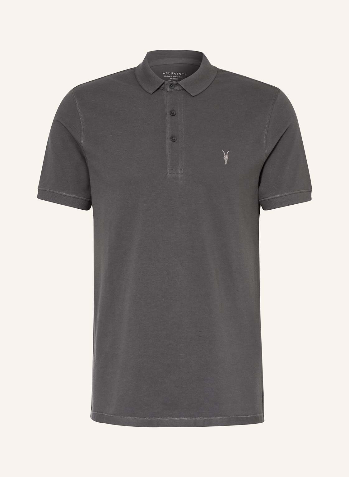 Allsaints Piqué-Poloshirt Reform Slim Fit grau Allsaints Piqué-Poloshirt Reform Slim Fit grau von AllSaints
