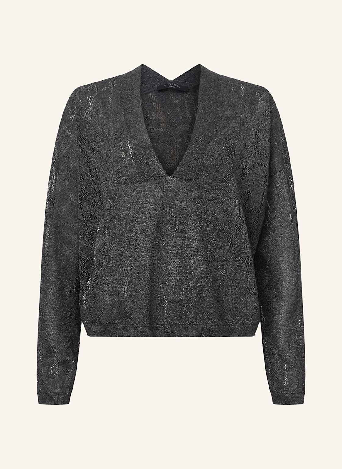 Allsaints Pullover Kaito Mit Glitzergarn grau von AllSaints