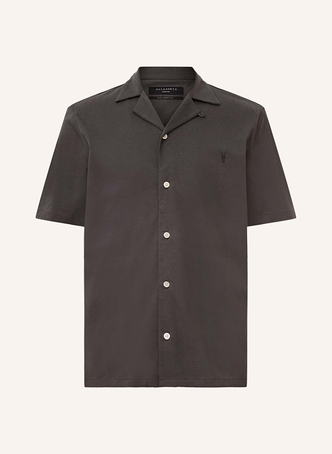 Allsaints Resorthemd Hudson Relaxed Fit grau von AllSaints