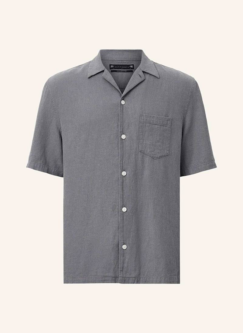 Allsaints Resorthemd Veda Relaxed Fit Mit Leinen grau von AllSaints